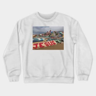 Salvation Mountain, East Jesus Crewneck Sweatshirt